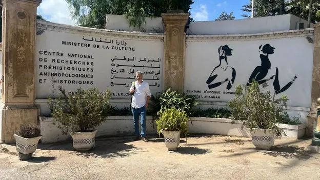 AGYA member Matthias Pasdzierny at the Algerian Centre National de Recherches Prehistoriques Anthropologiques Et Historiques