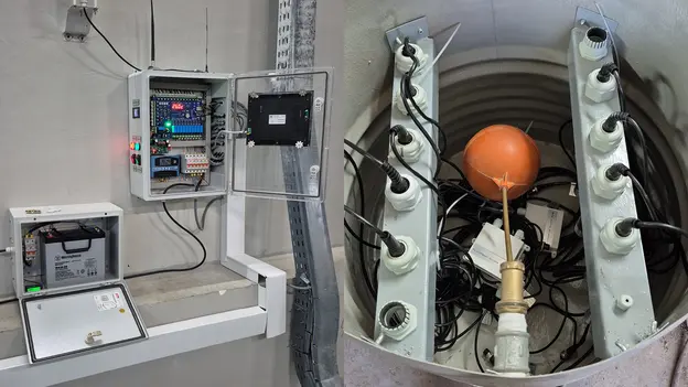 Water quality sensor and monitoring station built at Nile University, Cairo, Egypt.