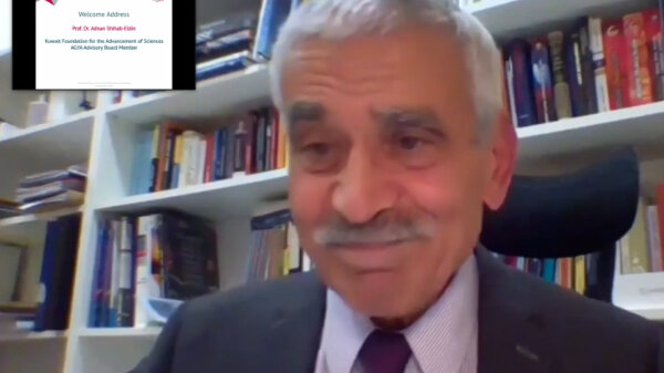 Screenshot of Dr. Adnan Shihab Eldin during the Digital Annual Conference
