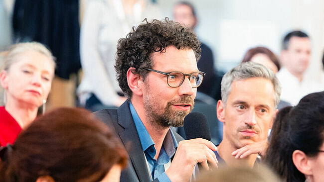 Philipp Blechinger during the discussion