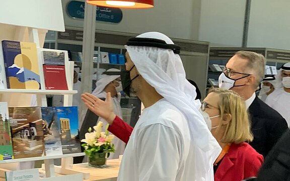 guests at Abu Dhabi book fair
