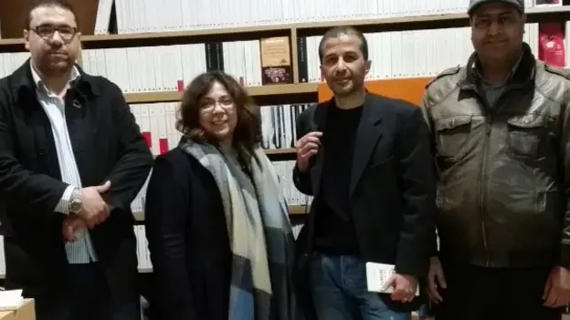 Hanan Badr with some researchers