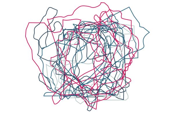 Abstract graphic of shapes of Arab Countries and Germany