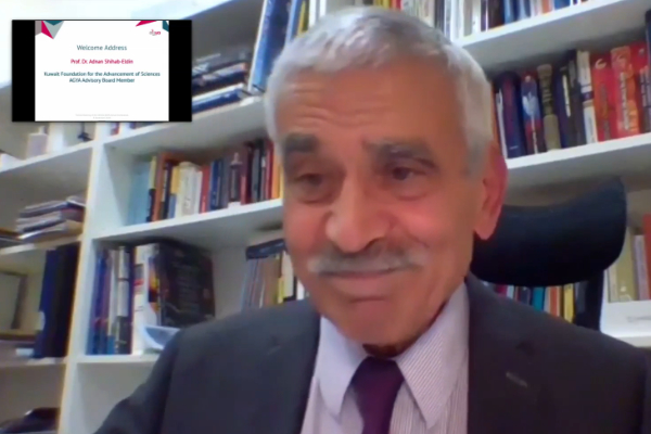 Screenshot of Dr. Adnan Shihab Eldin during the Digital Annual Conference